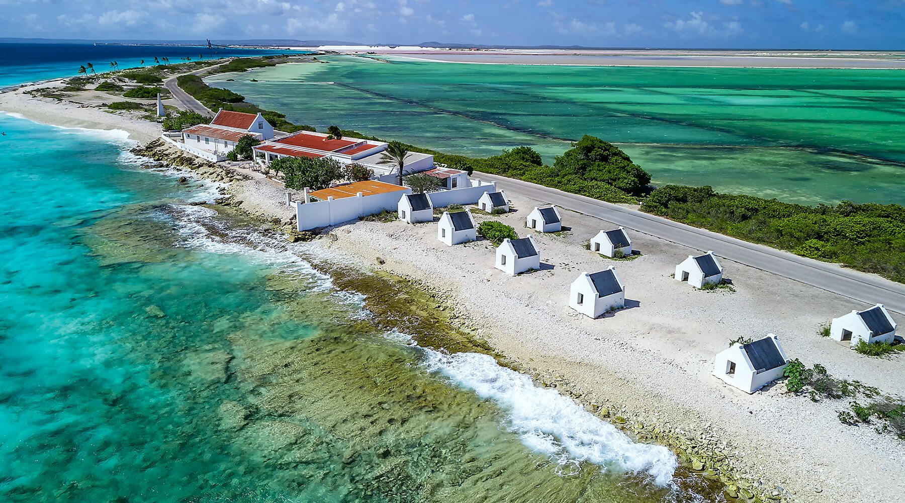 Cabins along the beaches of Bonaire